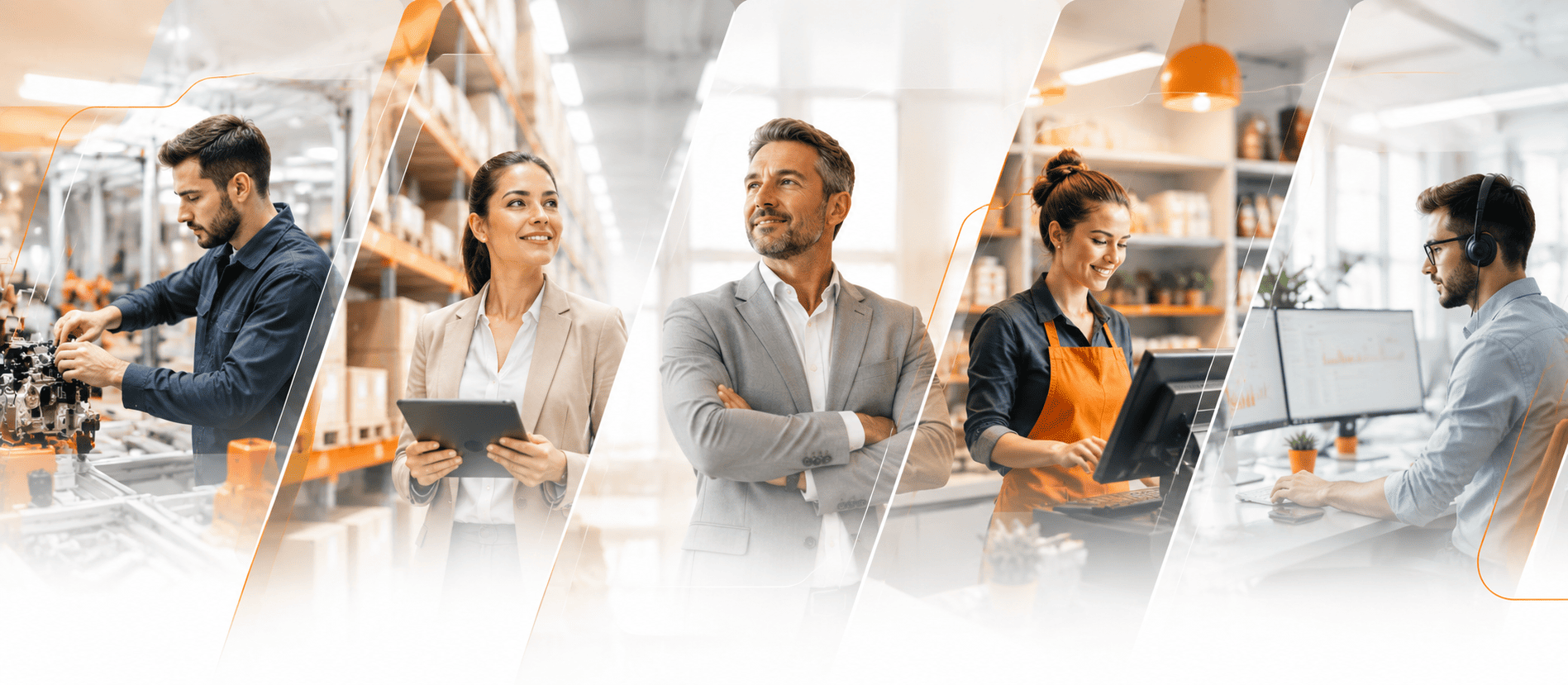 Operação de empresa apoiada pelo ERP M8