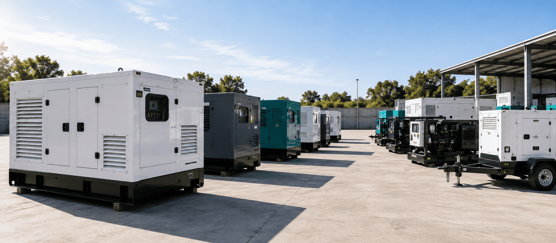 Pátio de equipamentos de locação
